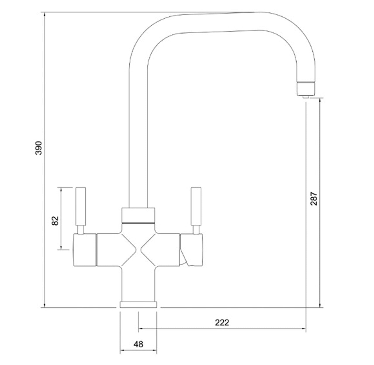 Abode PRONTEAU PROSTYLE Kettle Hot 3 in 1 Tap - WRAS Approved Copper