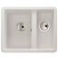 Abode MATRIX SQGR15 1.5 Bowl Granite Sink White