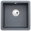 Abode MATRIX SQGR15, 1.0 Bowl Granite Sink Grey
