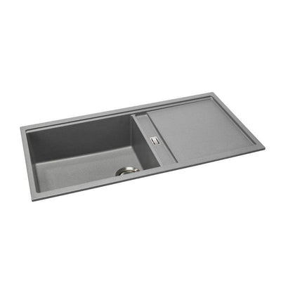 Abode Synchronist Large 1.25 Bowl Kitchen Sink with Drainer Grey