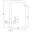Abode Pronteau Prothia 3 in 1 Monobloc Quad Kitchen Tap - WRAS Approved Brushed Nickel