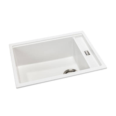 Abode Synchronist Large 1.25 Bowl Kitchen Sink Inset / Undermount White