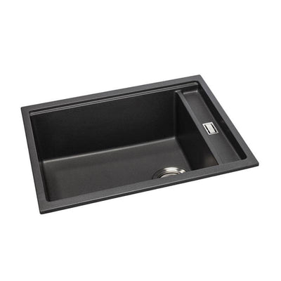 Abode Synchronist Large 1.25 Bowl Kitchen Sink Inset / Undermount Black