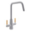 Abode Pronteau Scandi-X 4 in 1 Hot & Filtered Kitchen Tap Wood Handles Matt Grey