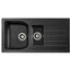 Abode ORIEL 1.5 Bowl Inset Granite Sink Black