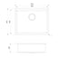 Abode Koto Single Bowl PVD Inset / Undermount Sink Anthracite
