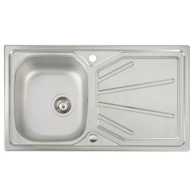 Abode Trydent 1B & Drainer Inset Sink - St/Steel