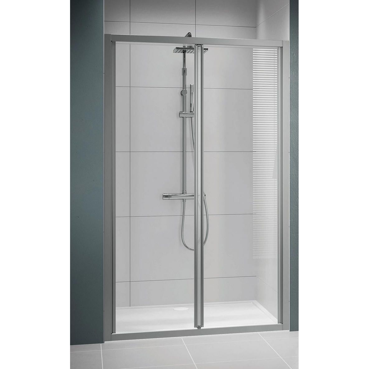 Novellini Lunes 2.0 S Folding Shower Door - Matt Silver