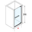 Novellini N180 1B Hinged Shower Door for an Alcove - Shiny Black Chrome