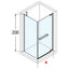 Novellini N180 G+F Hinged Door Various Sizes in Brushed Bronze
