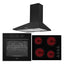 Prima Oven, Ceramic Hob & Chimney Hood Pack - Black PPR1050