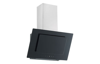 Prima PRAE0038 60cm Angled Chimney Hood - Black Glass PRAE0038