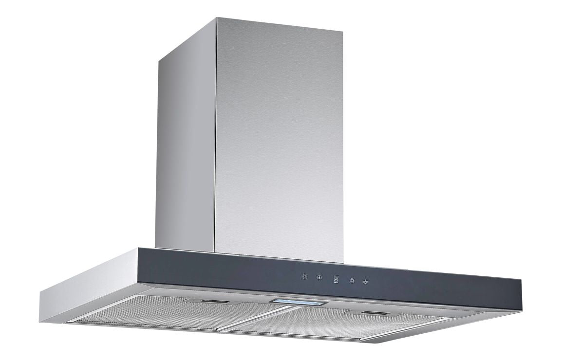 Prima PRCH031 60cm Box Chimney Hood - Black & St/Steel PRCH031