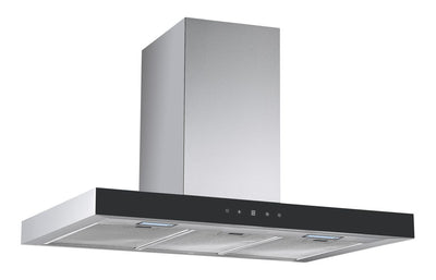 Prima 90cm Box Chimney Hood - Black & St/Steel PRCH035