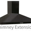Prima 81cm Chimney Hood Extension - Black PRCH900