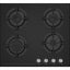 Prima PRGH224 60cm Gas on Glass Hob - Black Glass