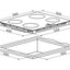 Prima PRIH024 60cm Framed Induction Hob - Black & St/Steel