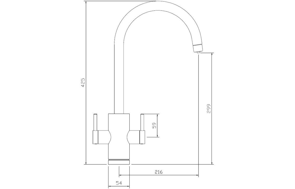 Abode Profile 4 IN 1 Monobloc Tap & Proboil.4E Tank - Chrome PT10012