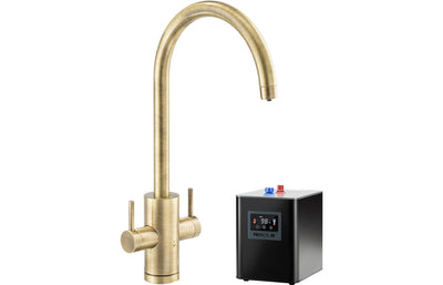 Abode Profile 4 IN 1 Monobloc Tap & Proboil.4E Tank - Antique Brass PT1051