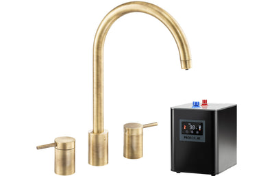 Abode Profile 4 IN 1 3 Part Tap & Proboil.4E Tank - Antique Brass  PT1053