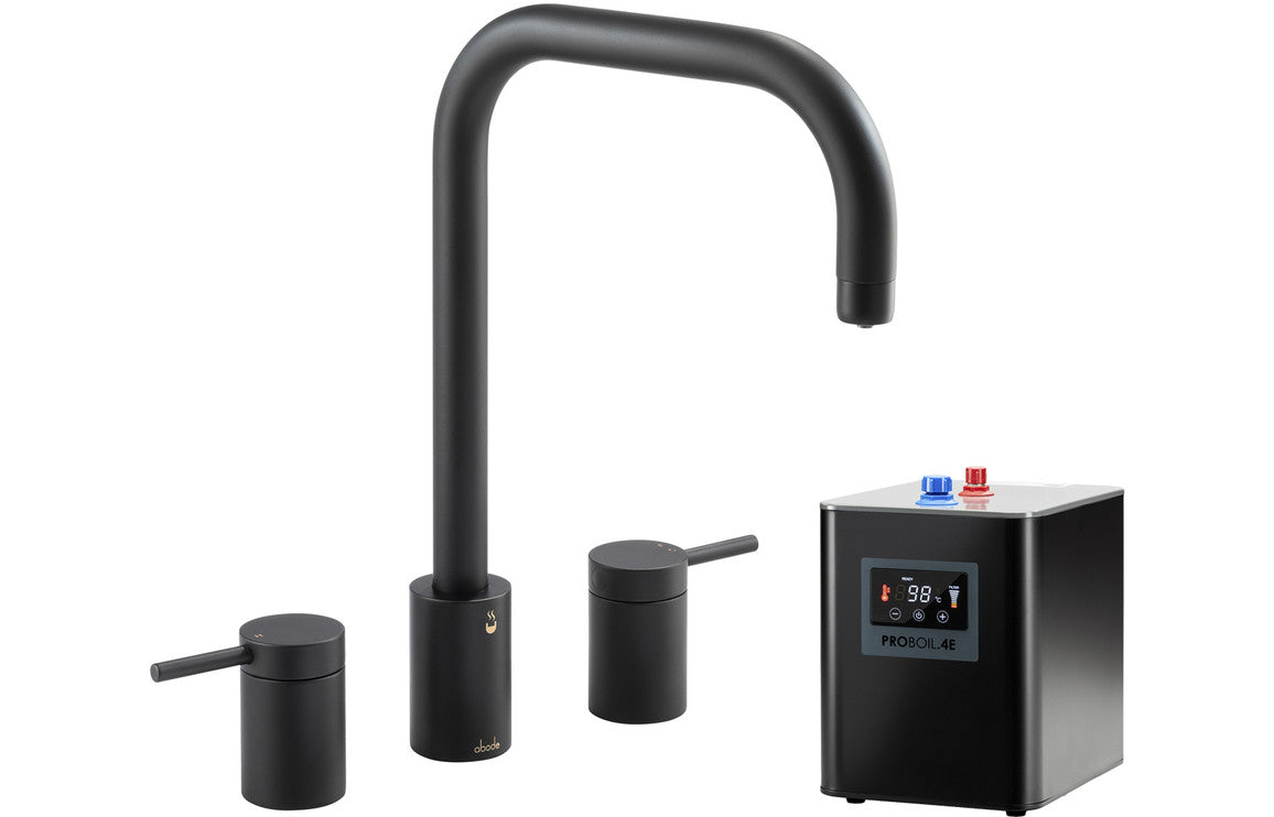 Abode Project 4 IN 1 3 Part Tap & Proboil.4E Tank - Matt Black PT1054