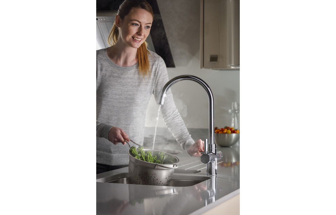 Abode Prostream 3 IN 1 Swan Spout Monobloc Tap - Chrome PT1101