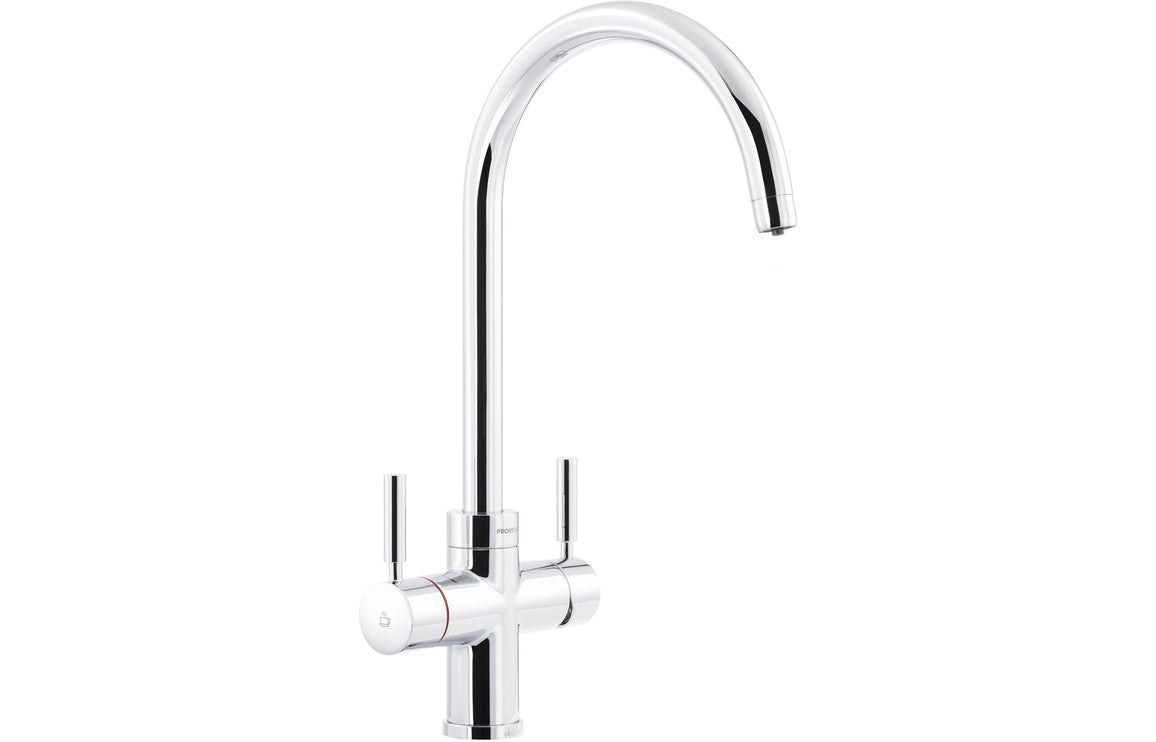 Abode Prostream 3 IN 1 Swan Spout Monobloc Tap - Chrome PT1101