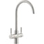 Abode Prostream 3 IN 1 Swan Spout Monobloc Tap - Brushed Nickel PT1102