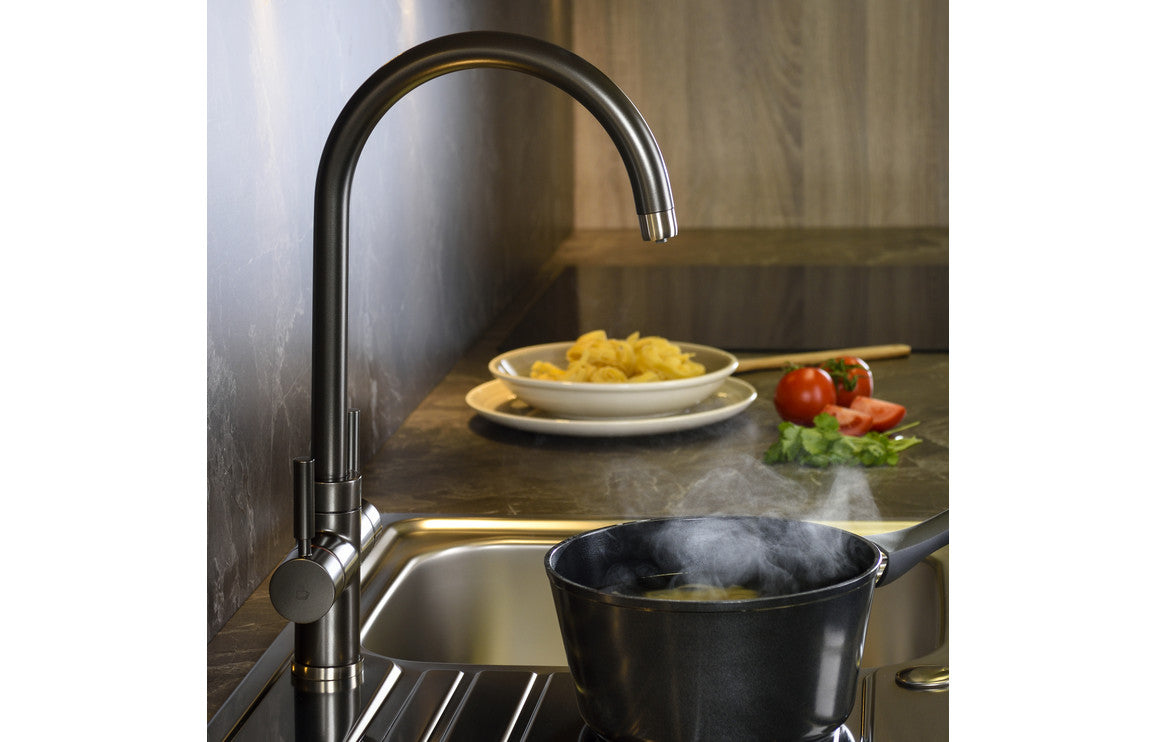 Abode Prostream 3 IN 1 Swan Spout Monobloc Tap - Graphite  PT1103