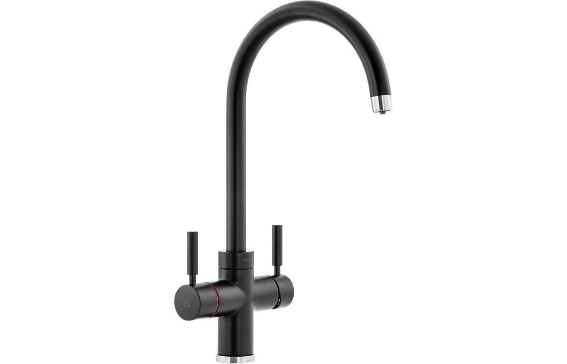 Abode Prostream 3 IN 1 Swan Spout Monobloc Tap - Matt Black PT1104