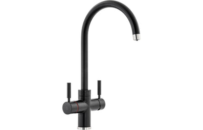 Abode Prostream 3 IN 1 Swan Spout Monobloc Tap - Matt Black PT1104