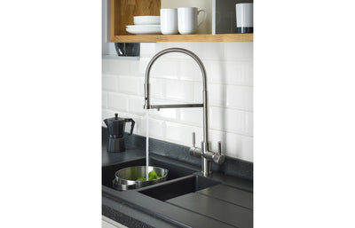 Abode 3 IN 1 Professional Monobloc Tap - Brushed Nickel  PT1123
