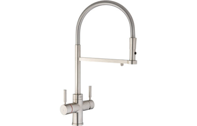 Abode 3 IN 1 Professional Monobloc Tap - Brushed Nickel  PT1123