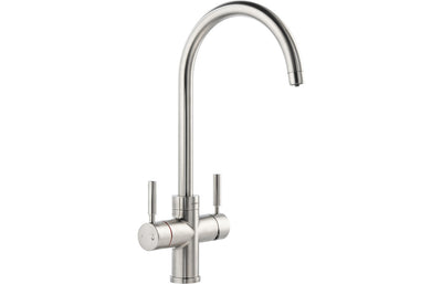 Abode Propure 4 IN 1 Swan Spout Monobloc Tap - Brushed Nickel PT1151
