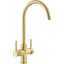 Abode Propure 4 IN 1 Swan Spout Monobloc Tap - Brushed Brass PT1153