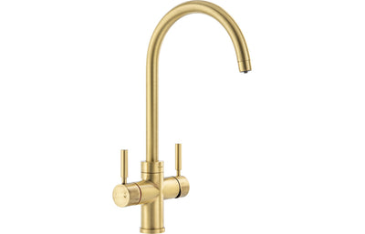 Abode Propure 4 IN 1 Swan Spout Monobloc Tap - Brushed Brass PT1153