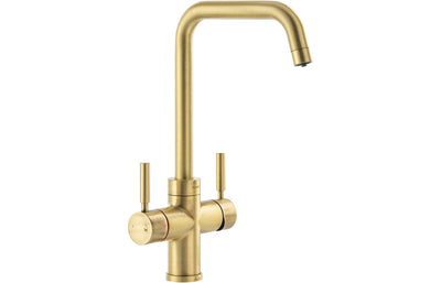 Abode Propure 4 IN 1 Quad Spout Monobloc Kitchen Sink Mixer Tap - Brushed Brass PT1163