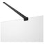 Iconix 900mm Wetroom Panel & Support Bar - Black DIEWP9044