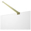 Iconix 1400mm Wetroom Panel & Support Bar - Brushed Brass DIEWP1418