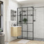 Iconix 760mm Framed Wetroom Panel - Black DIEWP7630