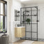 Iconix 1200mm Framed Wetroom Panel - Black DIEWP1230