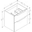 815mm Wall Hung 2 Drawer Basin Unit & 1TH Basin - Matt Deep Blue