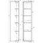 350mm Wall Hung 1 Door Tall Unit - Matt Deep Blue