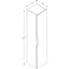 350mm Wall Hung 1 Door Tall Unit - Matt Deep Blue