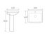 Gina 560mm Basin & Full Pedestal
