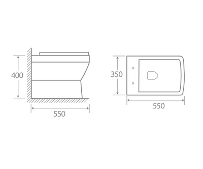 Gina Back to Wall Toilet with Soft Close Seat