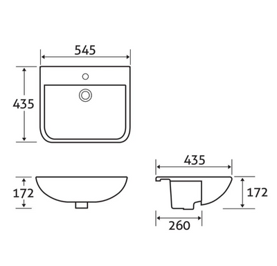 Florida Semi Recessed Basin