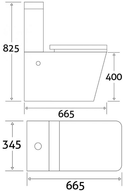 Elsa Close Coupled Toilet with Soft Closing Seat