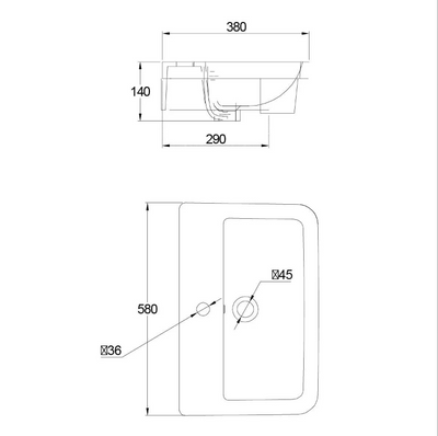 Jodie Semi Recessed Basin