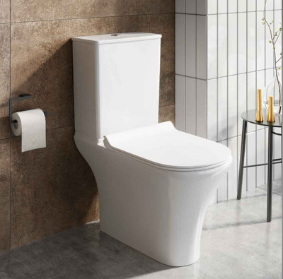 Poole Rimless Close Coupled Toilet with Soft Close Seat